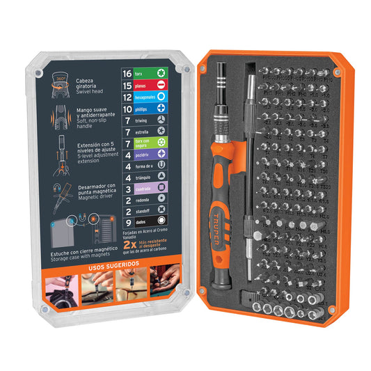 Precision Screwdriver with 106 Interchangeable Bits