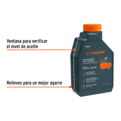 Mineral Oil for Compressor 1000ml (34oz), TRUPER