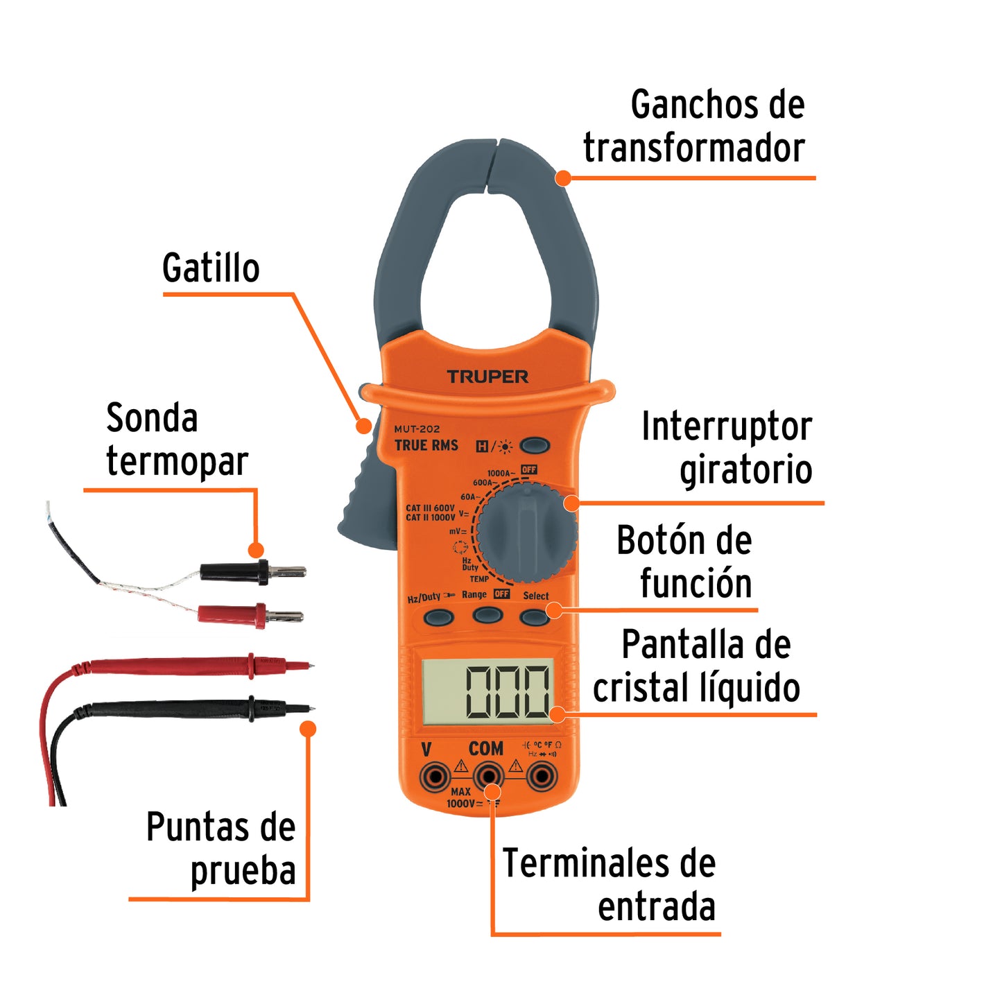 Industrial Maintenance Multimeter with Clamp TRUPER