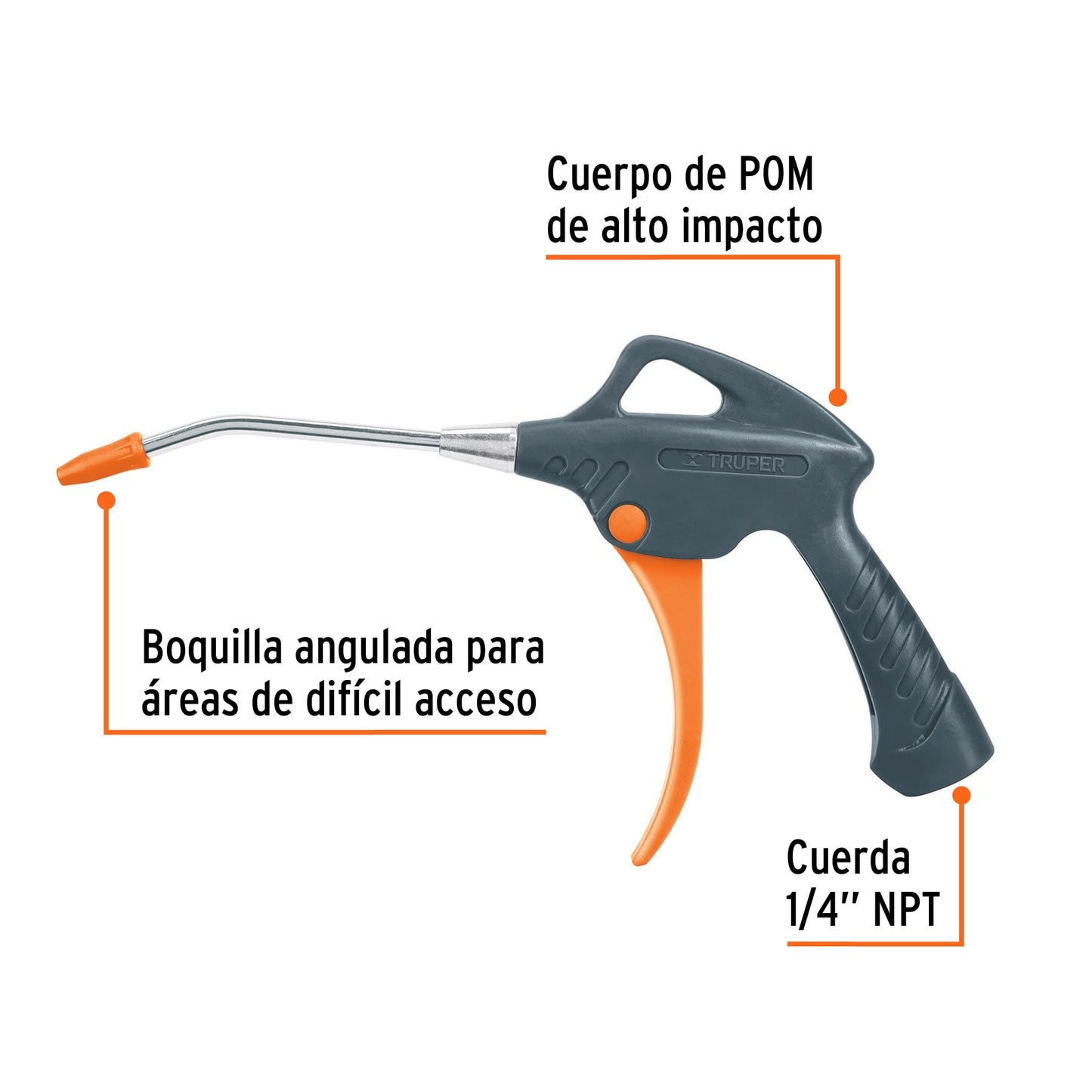Plastic Blow Gun, POM Body, TRUPER