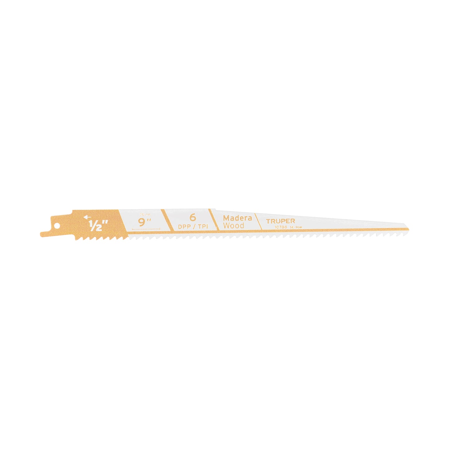 Blister pack with 2 9" 6 TPP reciprocating saw blades for wood