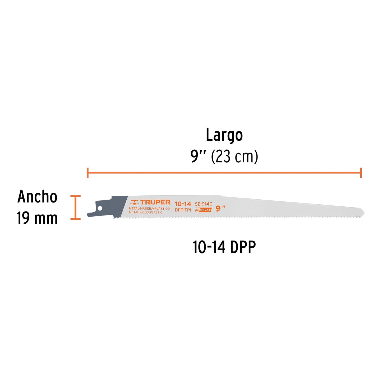 Recipro Blade 10-14 TPI 9 2pc" TRUPER