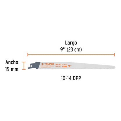 Recipro Blade 10-14 TPI 9 2pc" TRUPER