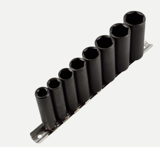 SET 9 PC DEEP SOCKET IMPACT 3/8" SAE ATE