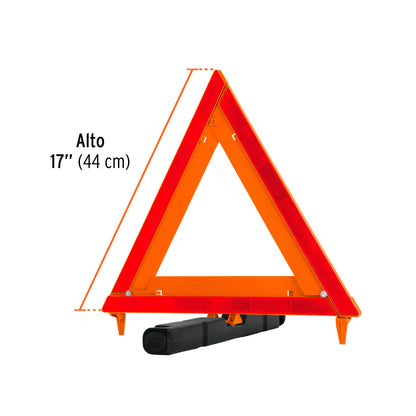 Safety Triangle, 17", With Plastic Case, TRUPER