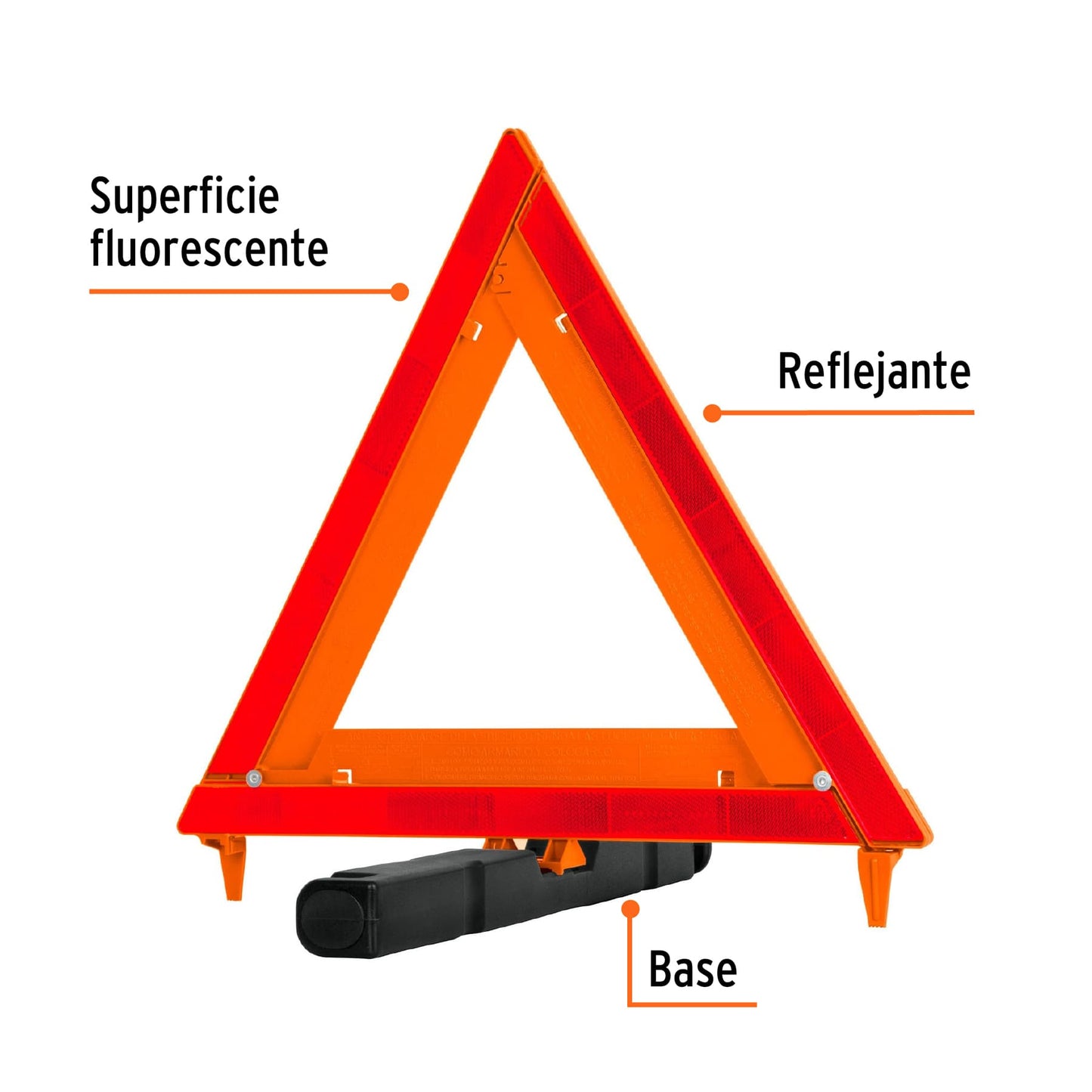 Safety Triangle, 17", With Plastic Case, TRUPER