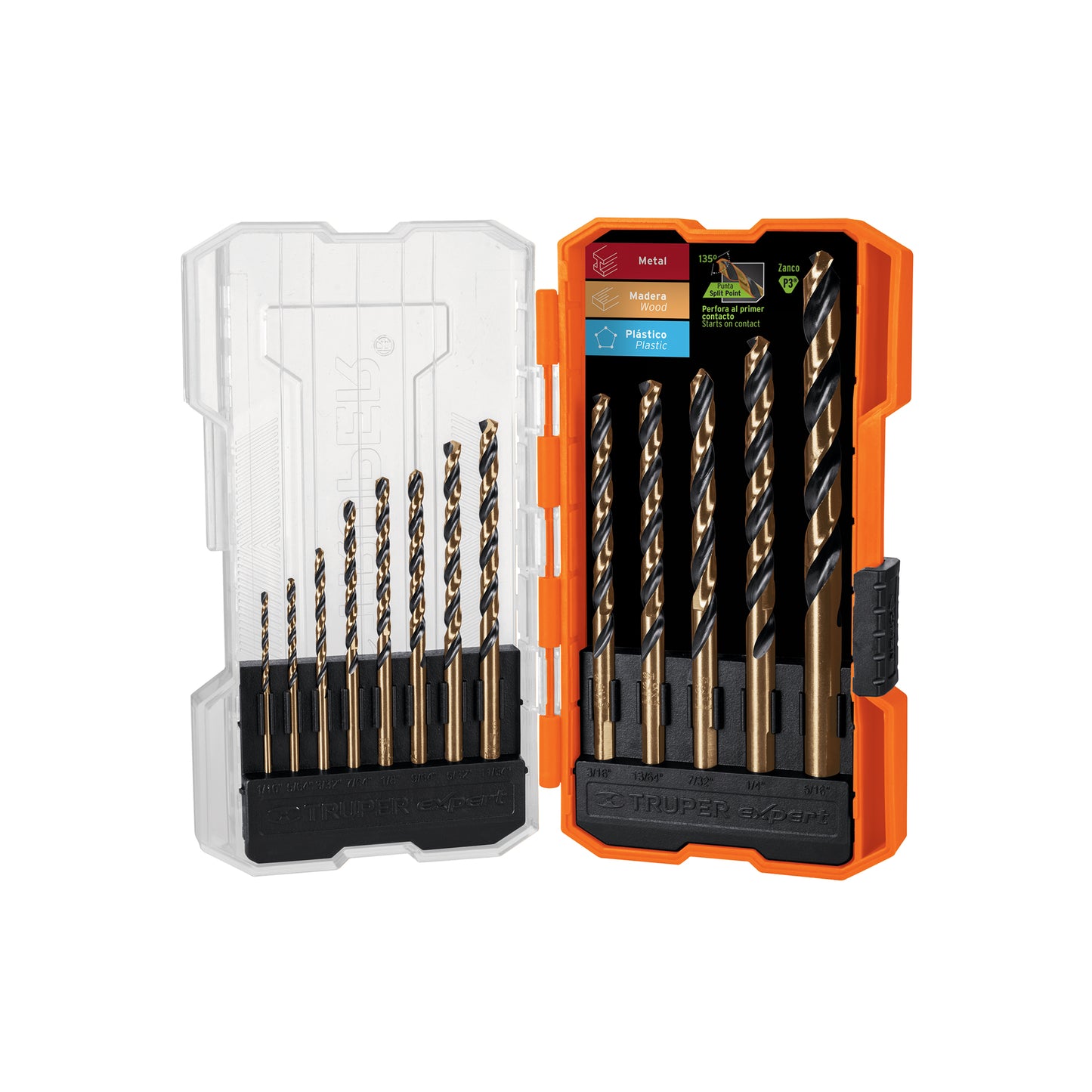 Drill Bit Set for Metal In Case, HSS 13-Pcs. TRUPER EXPERT