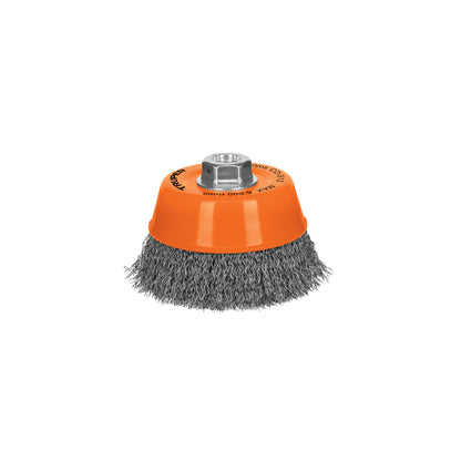 Cup 5" Carding Machine With Fine Crimped Wire, 5/8"-11 Shaft TRUPER