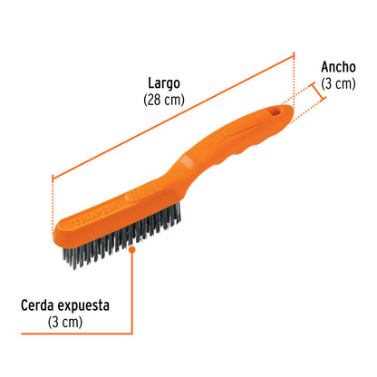 Wire Brush With 64 Carbon Steel Brushes, TRUPER