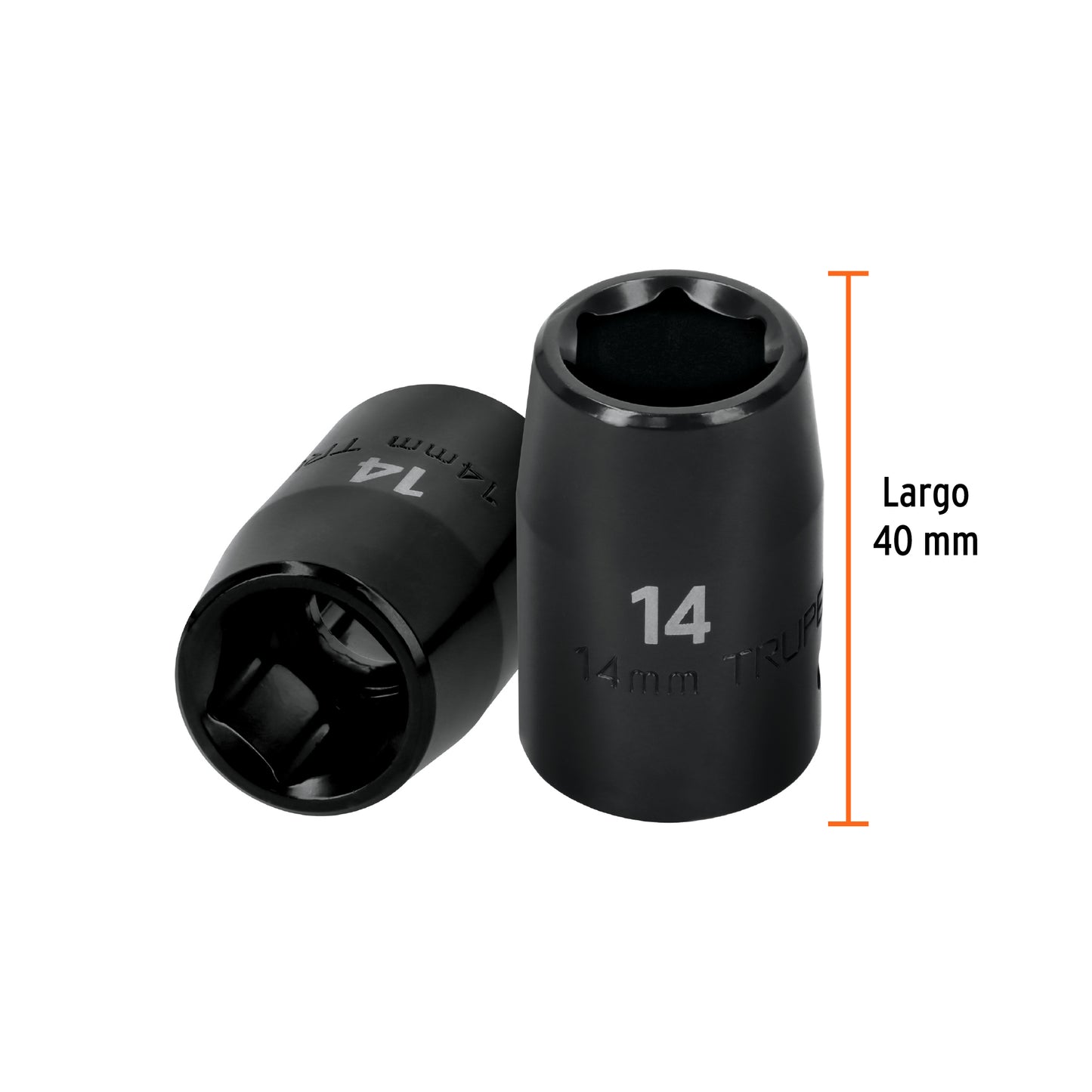 Impact Socket, 1/2" Drive 14 mm 6-Point TRUPER