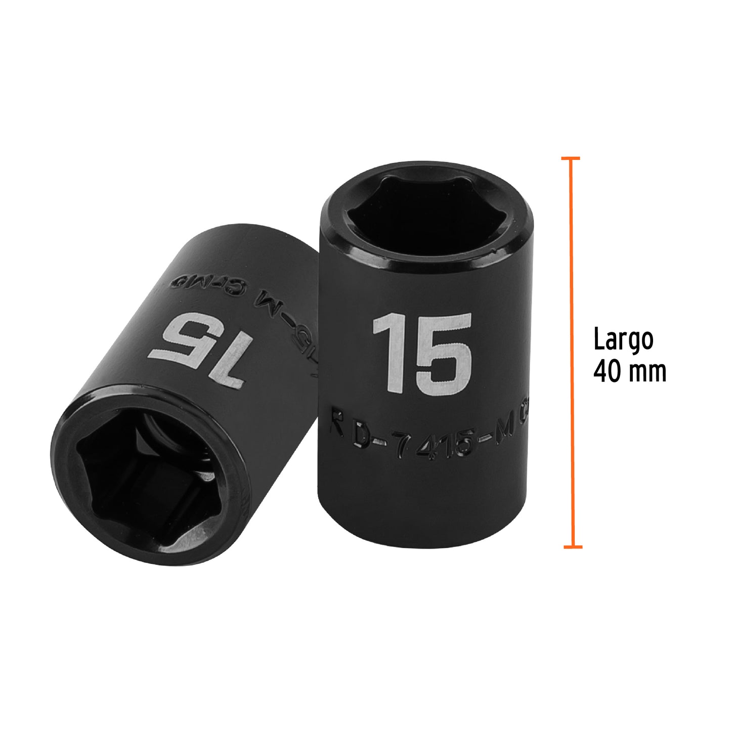 Impact Socket, 1/2" Drive 15 mm 6-Point TRUPER