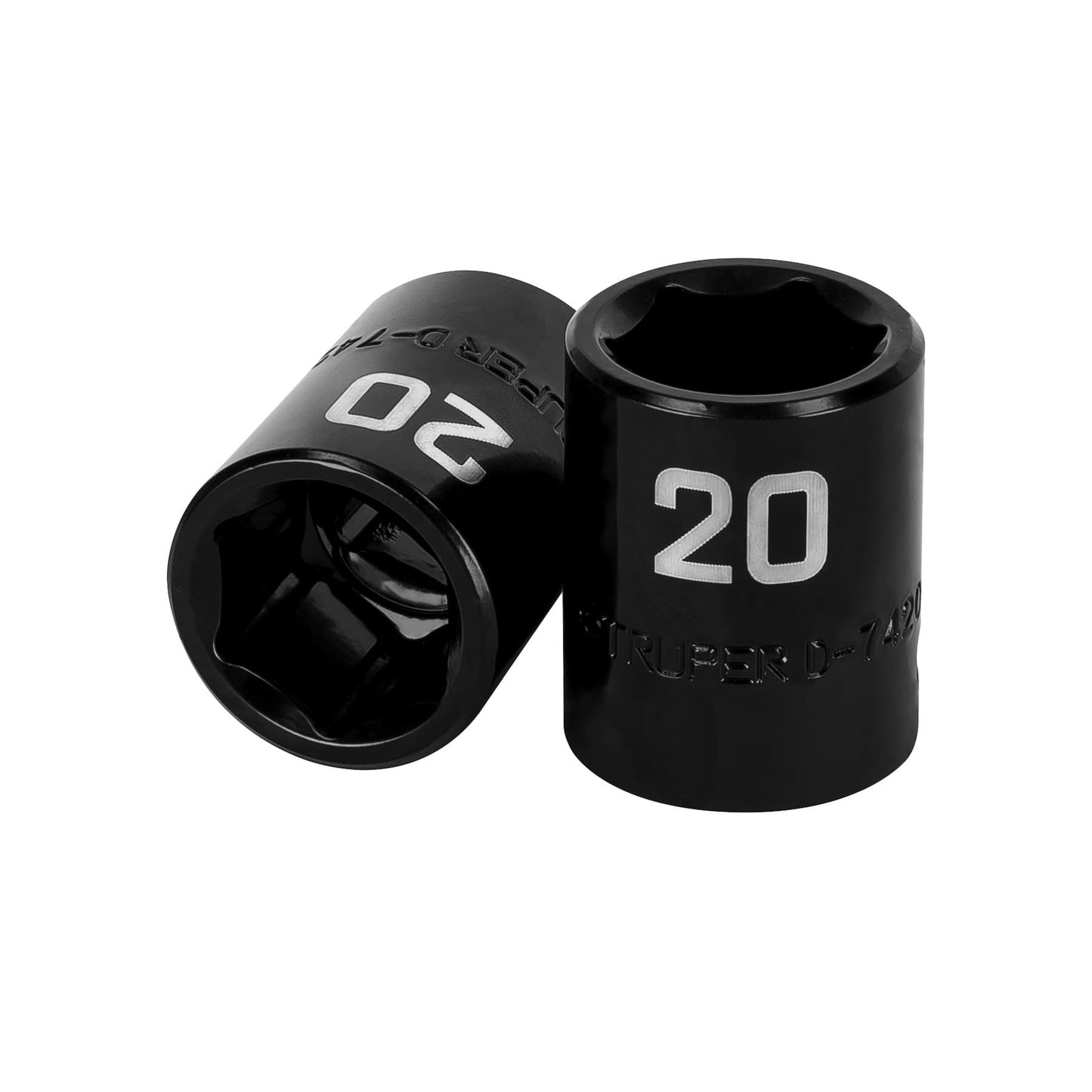 Impact Socket, 6 Points, 1/2" Square Drive 20 mm, TRUPER