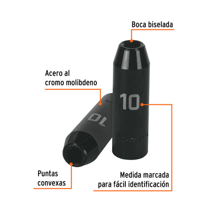 Impact Socket 1/2" Drive 6-Point, 10mm TRUPER