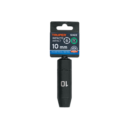 Impact Socket 1/2" Drive 6-Point, 10mm TRUPER