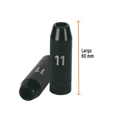 Impact Socket 1/2" Drive 6-Point, 11mm TRUPER