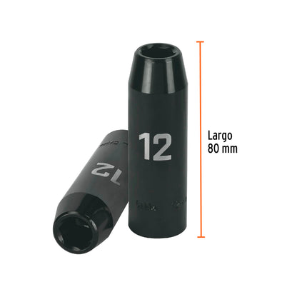Impact Socket 1/2" Drive 6-Point, 12mm TRUPER