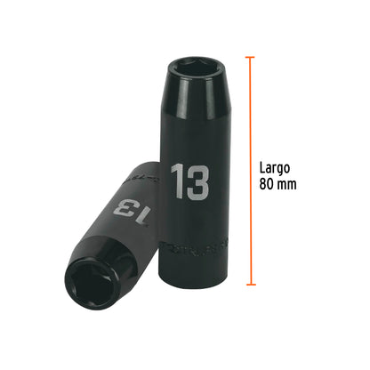 Impact Socket 1/2" Drive 6-Point, 13mm TRUPER