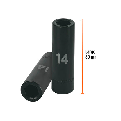 Impact Socket 1/2" Drive 6-Point, 14mm TRUPER