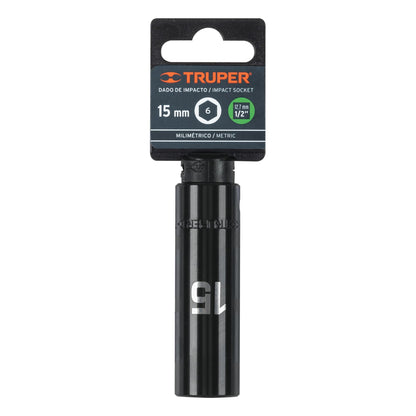 Impact Socket 1/2" Drive 6-Point, 15mm TRUPER