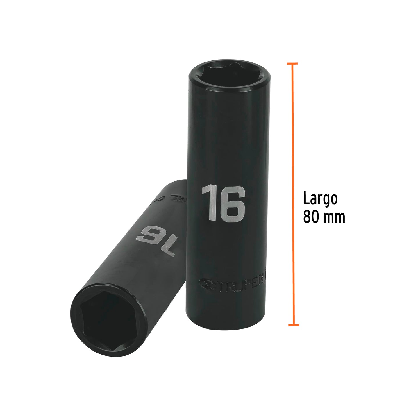 Impact Socket 1/2" Drive 6-Point, 16mm TRUPER