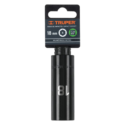 Impact Socket 1/2" Drive 6-Point, 18mm TRUPER
