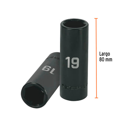Impact Socket 1/2" Drive 6-Point, 19mm TRUPER