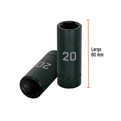 Impact Socket 1/2" Drive 6-Point, 20mm TRUPER