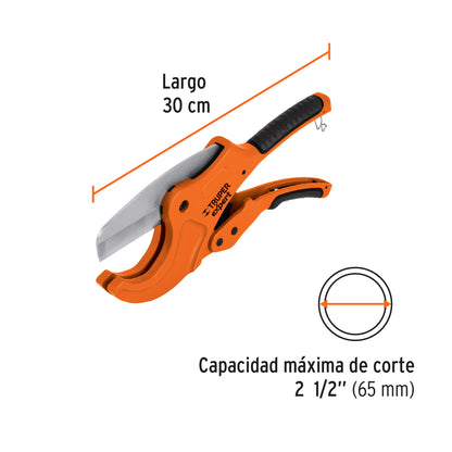 Plastic Pipe Cutter, Cuts 2-1/2" (65 mm), TRUPER EXPERT