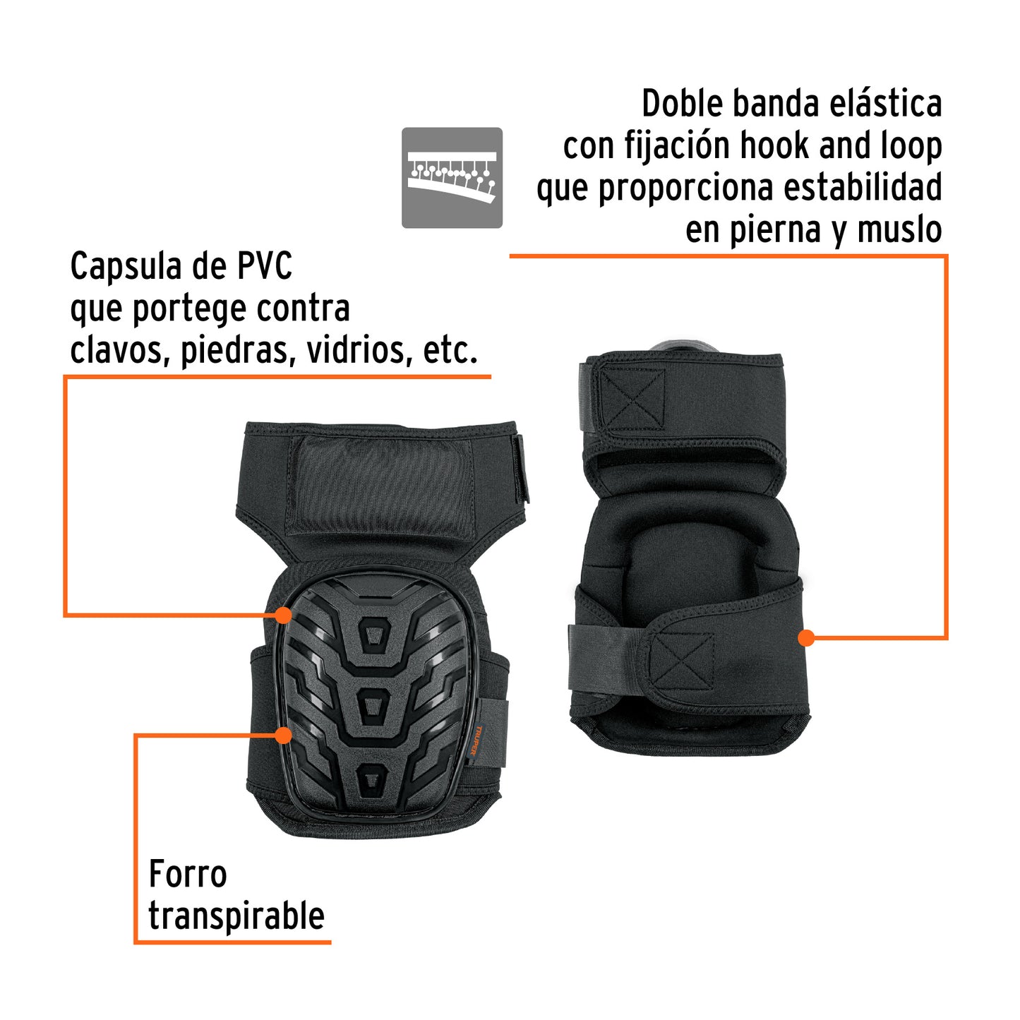 Gel and EVA Knee Pads With Non-Slip Strap, TRUPER