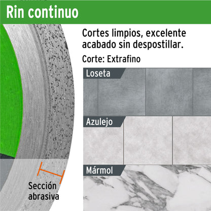 Diamond Blade, 10" x 2.2 mm Continuous Wheel, TRUPER