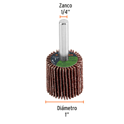 1" Flap Wheel, 60 Grit, TRUPER