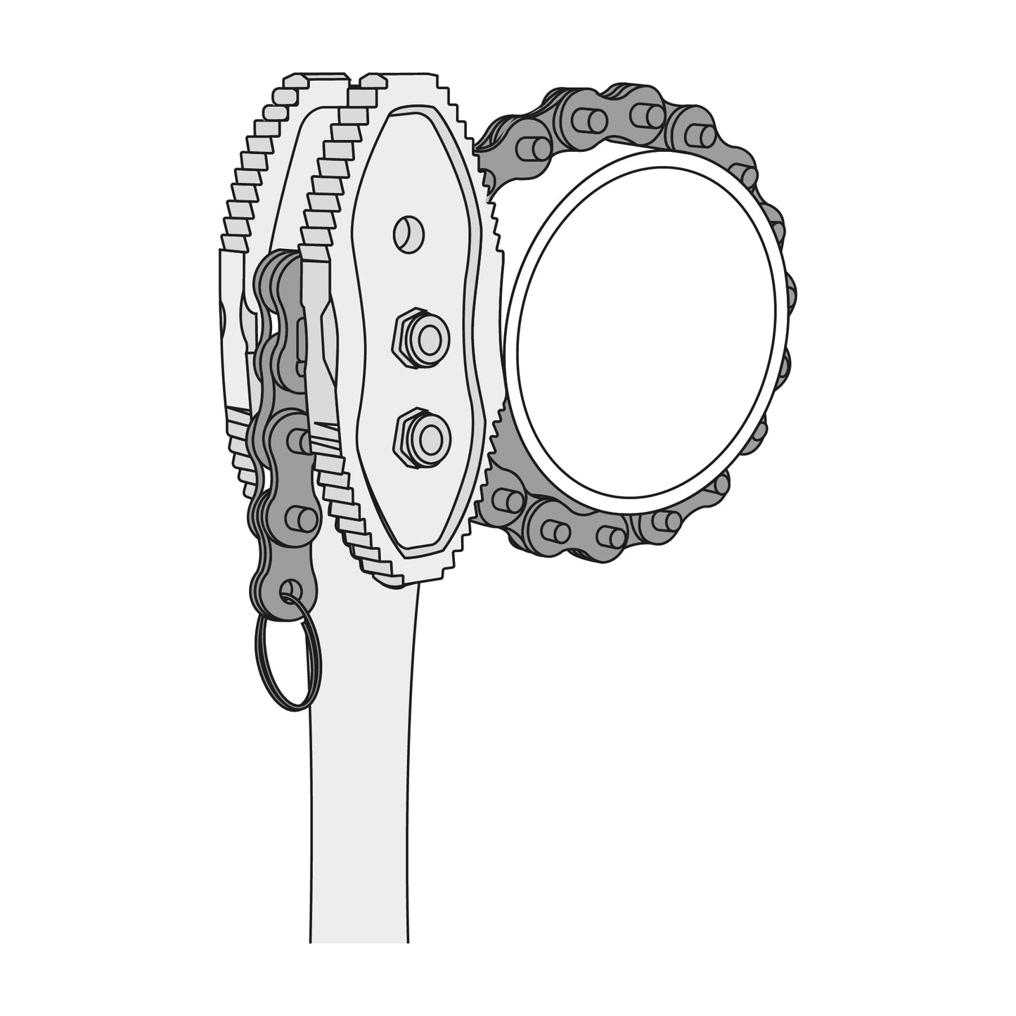 Heavy-Duty Alligator Chain Wrench, 28" Handle, TRUPER