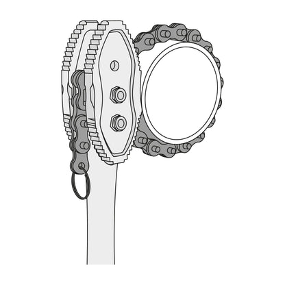 Heavy-Duty Alligator Chain Wrench, 28" Handle, TRUPER