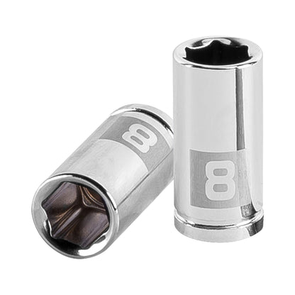 Socket, 6 Points, 1/4" Drive, 8mm TRUPER
