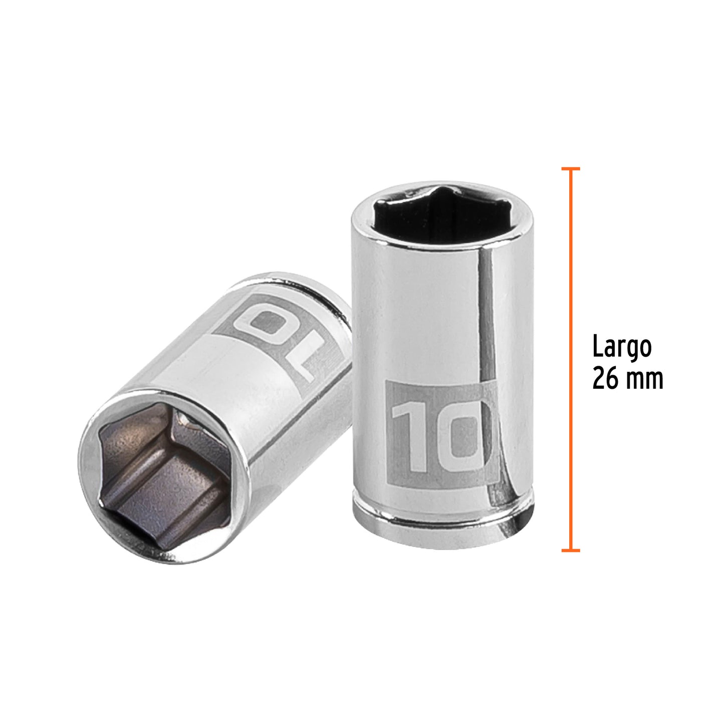 Socket, 6 Points, 1/4" Drive, 10mm TRUPER