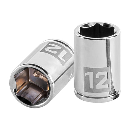 Socket, 6 Points, 1/4" Drive, 12mm TRUPER