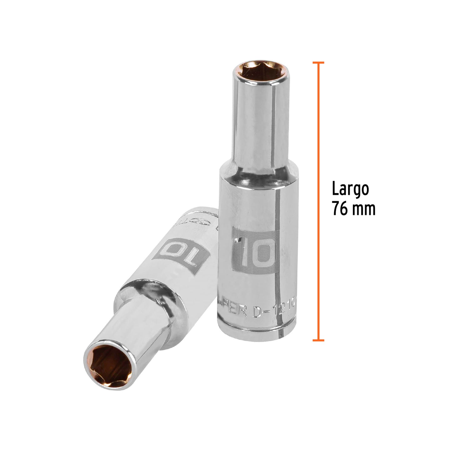 Deep Socket, 6 Points, 1/2" Drive, 22mm TRUPER