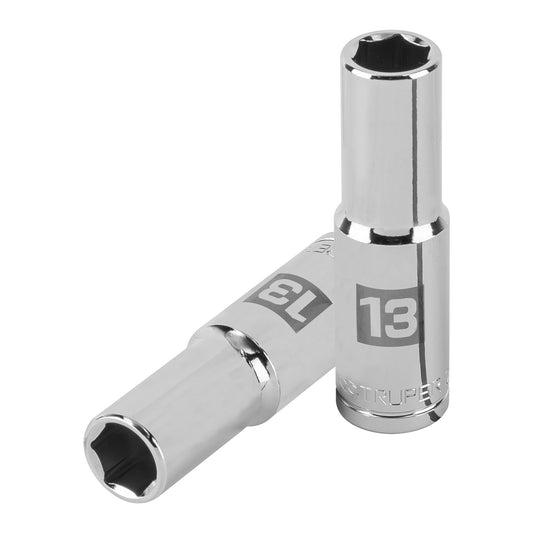 Deep Socket, 6 Points, 1/2" Drive, 13mm TRUPER