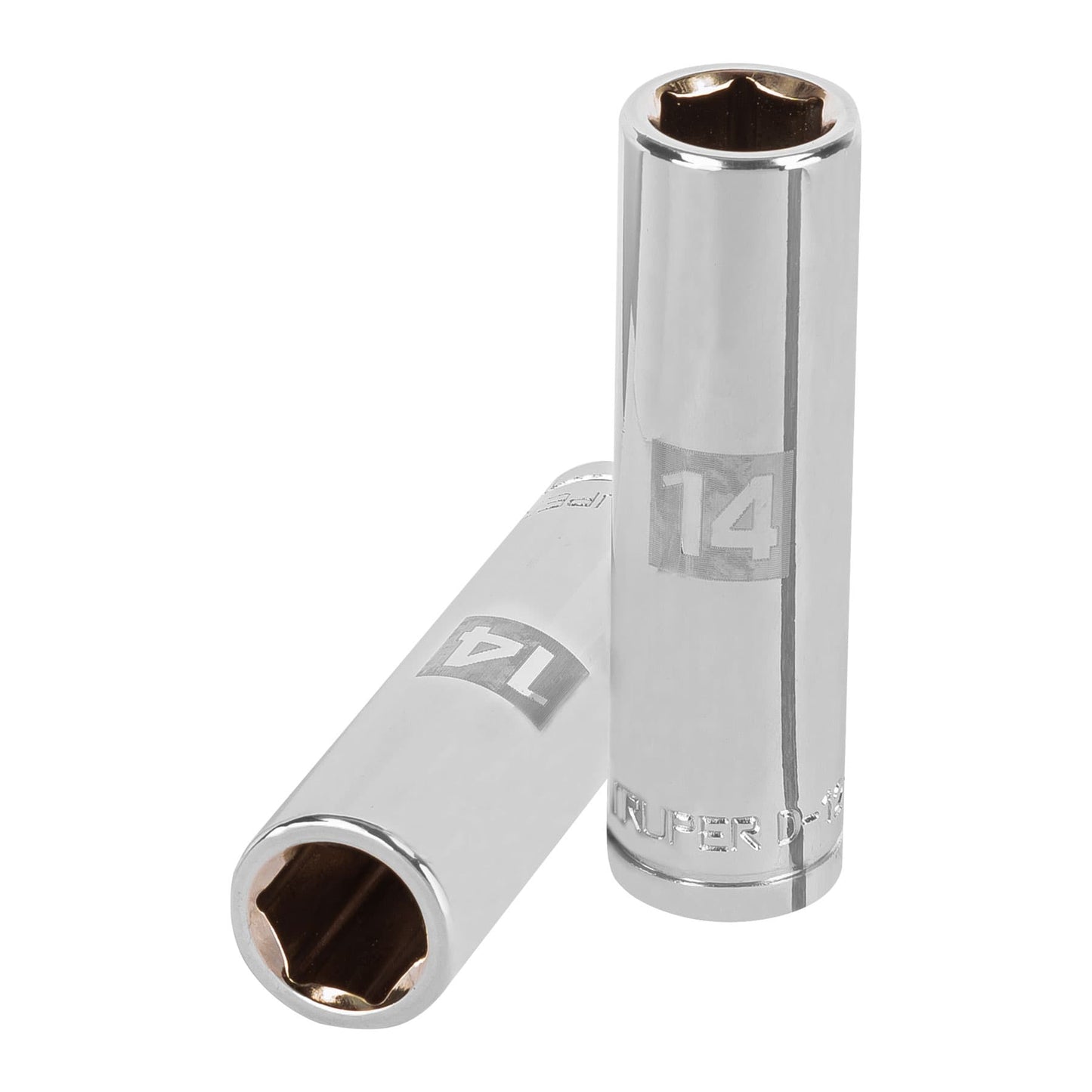 Deep Socket, 6 Points, 1/2" Drive, 14mm TRUPER