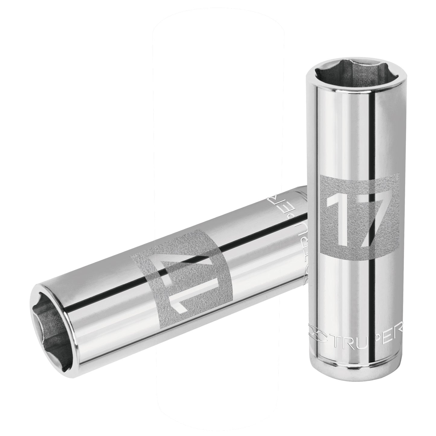 Deep Socket, 6 Points, 1/2" Drive, 17mm TRUPER