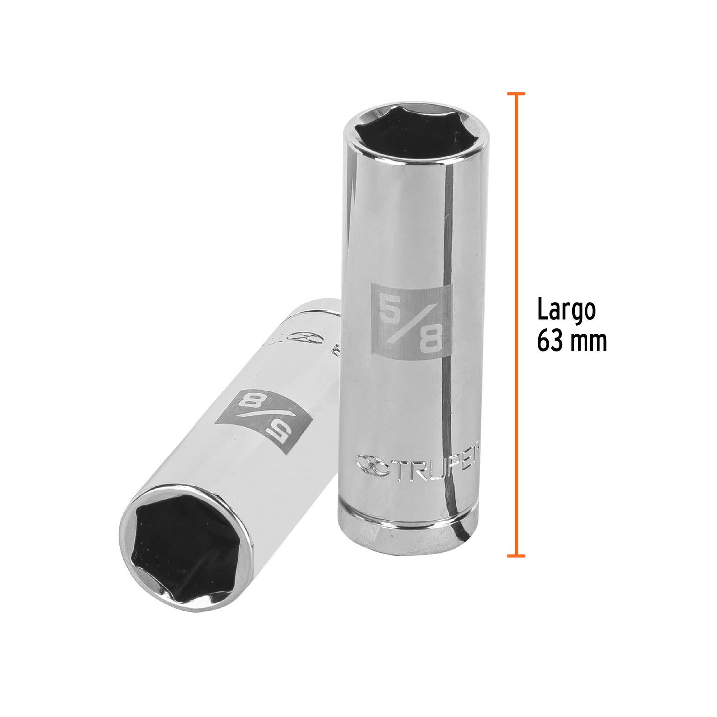 Long Spark Plug Socket, 5/8" 6 Points, 1/2" Drive
