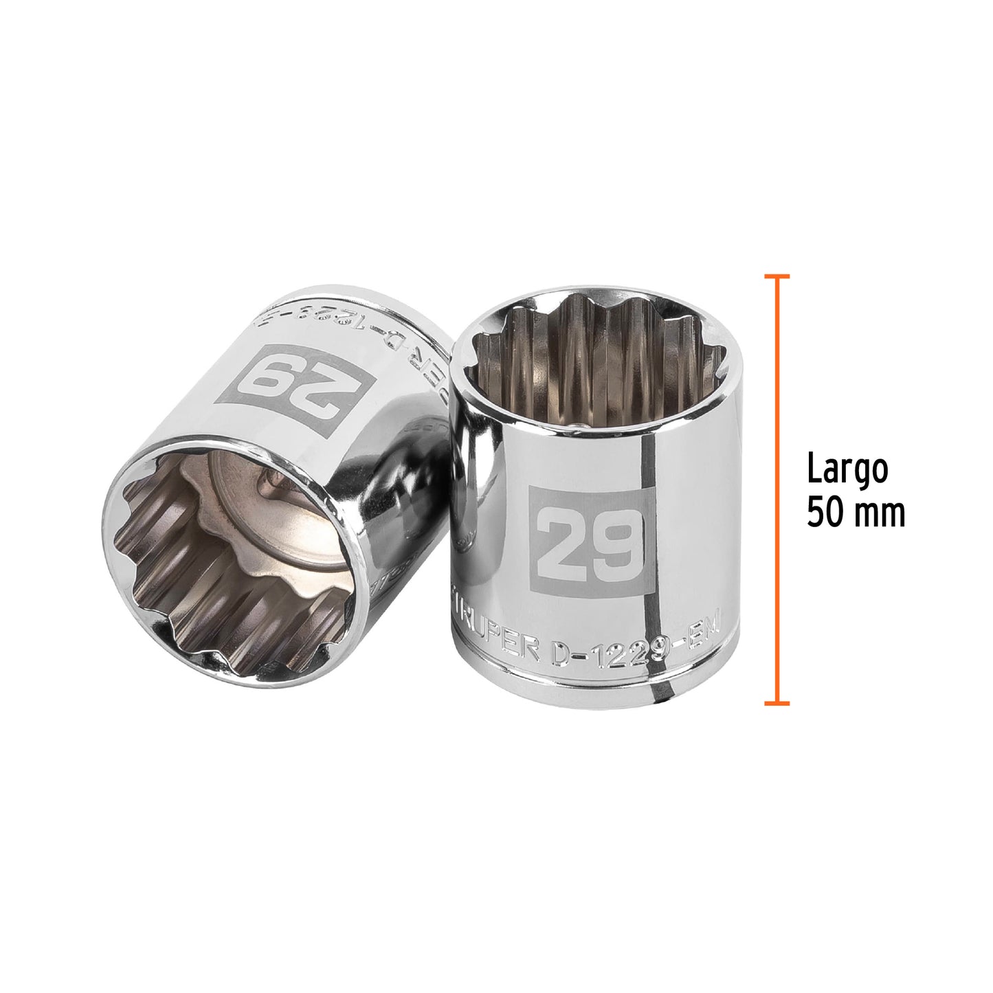 Socket, 12 Points, 1/2" Drive, 29mm TRUPER