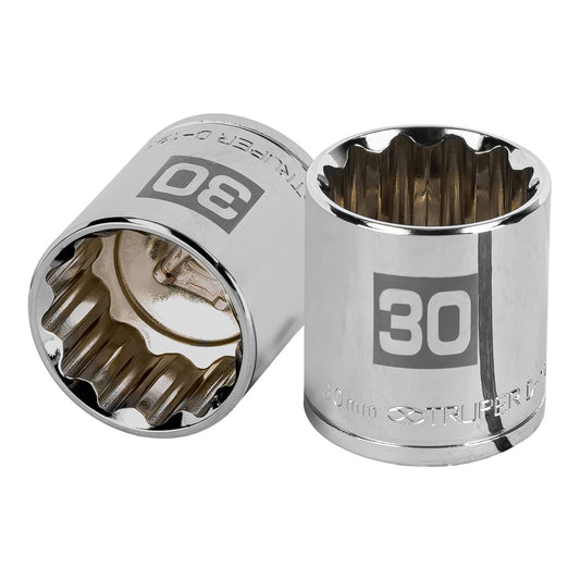 Socket, 12-Point, 1/2" Drive, 30 mm TRUPER