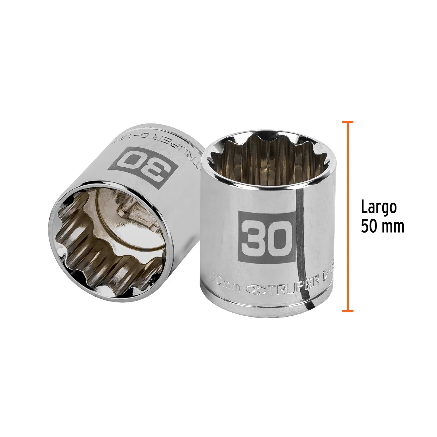 Socket, 12-Point, 1/2" Drive, 30 mm TRUPER
