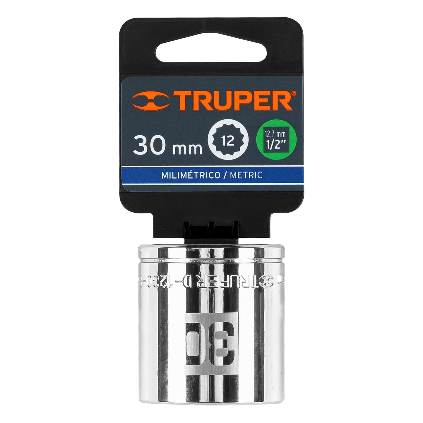 Socket, 12-Point, 1/2" Drive, 30 mm TRUPER