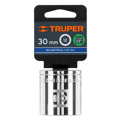 Socket, 12-Point, 1/2" Drive, 30 mm TRUPER