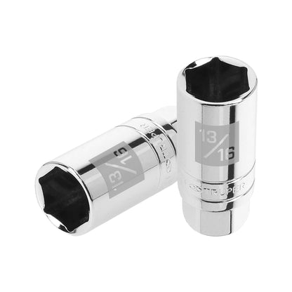 Spark Plug Socket, 6 Points, 3/8" Drive, 13/16" TRUPER