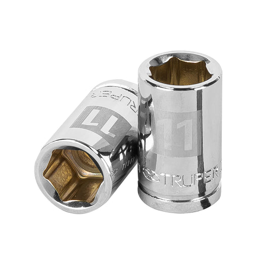 Socket, 6 Points, 3/8" Drive, 11mm TRUPER