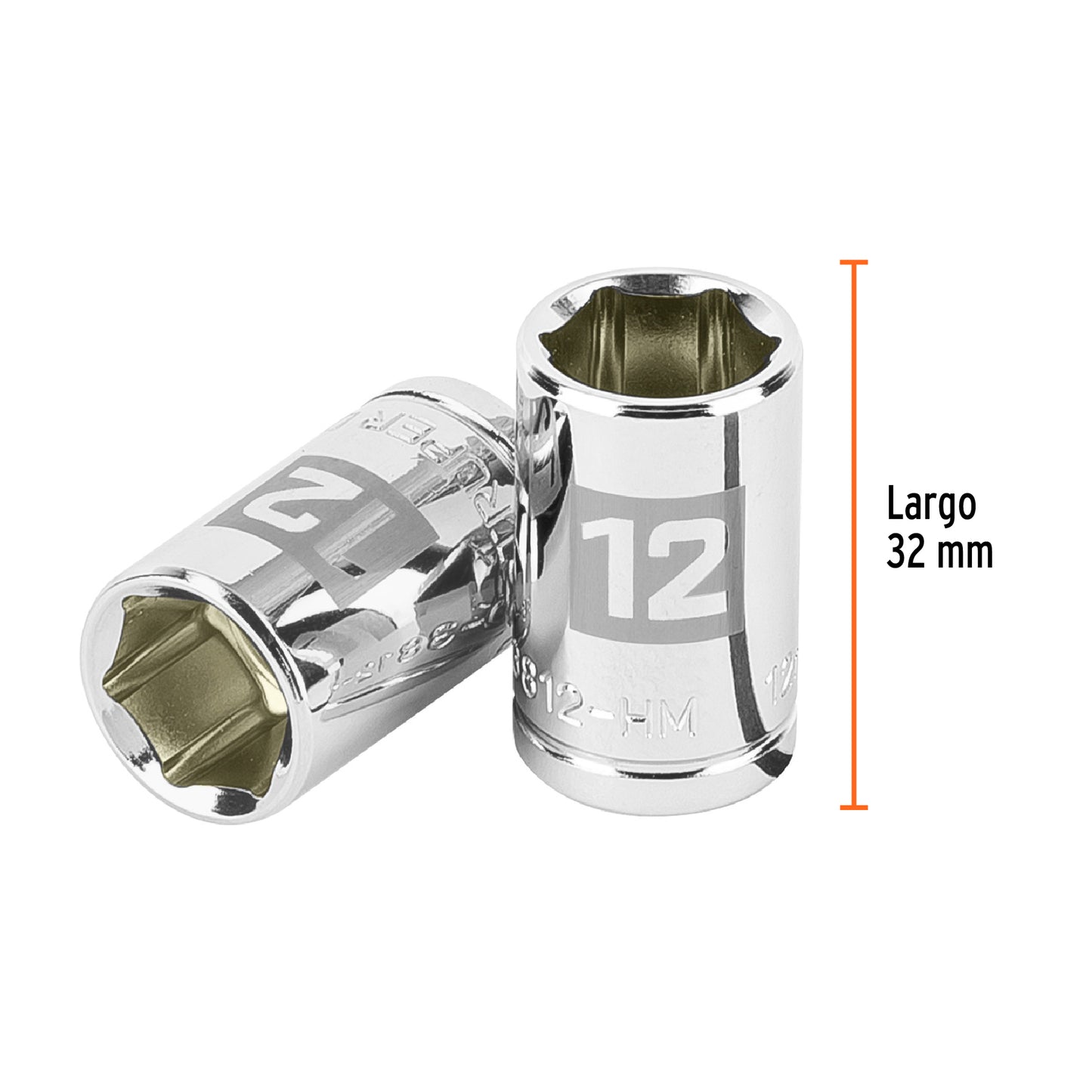 Socket, 6 Points, 3/8" Drive, 12mm TRUPER