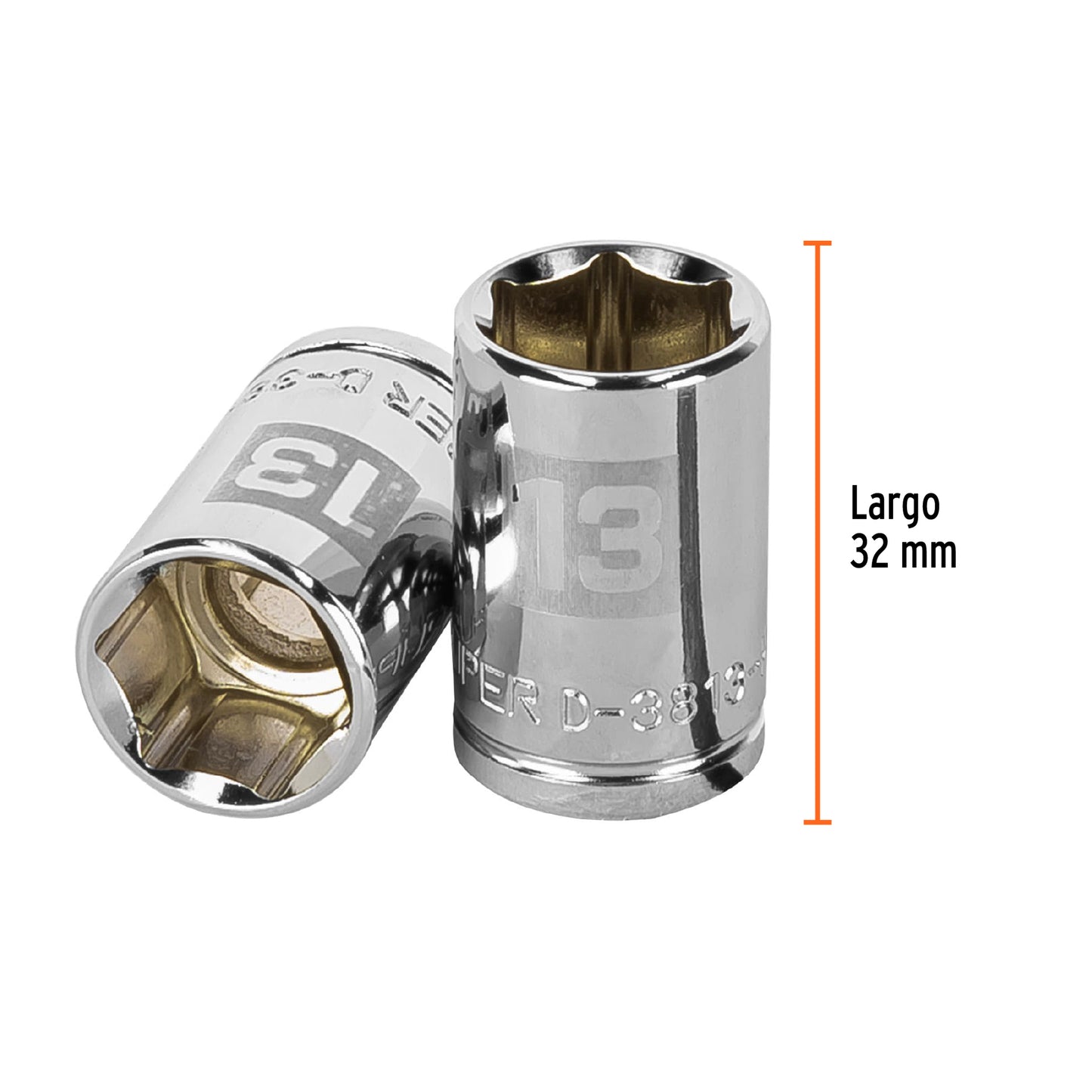 Socket, 6 Points, 3/8" Drive, 13mm TRUPER